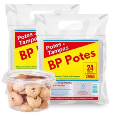 Imagem de Pote Descartavél BP Potes Redondo com Tampa 250ml Bolos Sorvetes (48 Unidades)