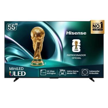 Imagem de Smart TV Hisense MiniLED 4K 55&quot; Polegadas com Processador AI, Filmmaker Mode, Alexa e Wi-Fi - 55U7QG