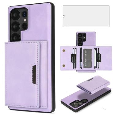 Imagem de Asuwish Capa de telefone para Samsung Galaxy S25 Ultra 5G carteira magnética destacável com protetor de tela e suporte de cartão de crédito de couro PU slot para celular S25Ultra 25S S 25 25Ultra 6.9