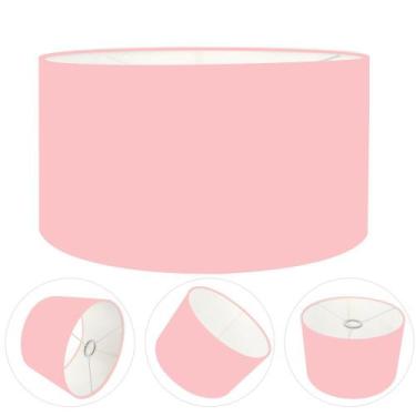 Imagem de Cúpula Abajur Cilíndrica Cp-7028 Ø60x30cm Rosa Bebê - Vivare