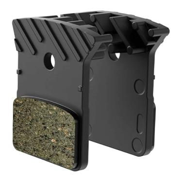 Imagem de simhoa Pastilhas de freio para bicicleta, semimetálicas, de resina cerâmica, com pinos e estilhaços de aço inoxidável.