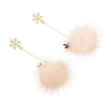 Imagem de 1 par adorável de Natal com design de floco de neve e chifre de alce para festas de Natal, eventos temáticos e ocasiões especiais