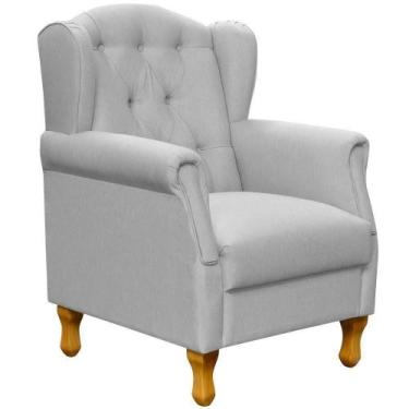 Imagem de Poltrona Yara P02 Linho Cinza - LYAM DECOR