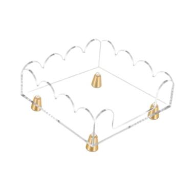 Imagem de KiBcsLic Porta-guardanapos de acrílico, porta-papel toalha versátil para banheiro, organizador de guardanapos para penteadeira, ideal para casamentos, estilo, 18.5 Cm X 18.5 Cm X 8.3 Cm