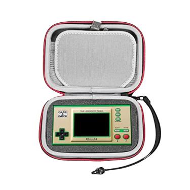 Imagem de RLSOCO Estojo rígido para Nintendo Game & Watch: Super Mario Bros/The Legend of Zelda (zíper vermelho - estojo de transporte 1 unidade apenas)