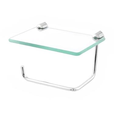 Imagem de Suporte Para Rolo De Papel HigiêNico Com Suporte Para Celular E Cesto De Lixo(Cromado)