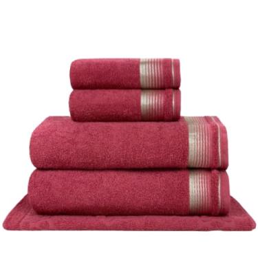 Imagem de ‌Toalhas de Banho – Set de 5 Peças Algodão Absorvente(Terracota)