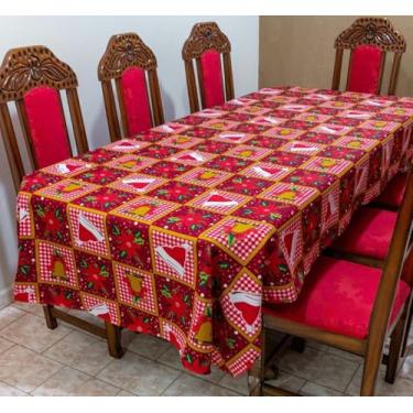 Imagem de Toalha de mesa estampada natalina natal 100% oxford varios tamanhos(15,3,50X1,40)