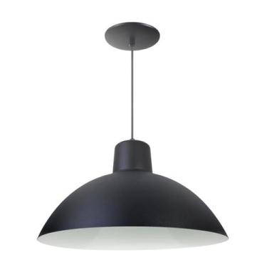 Imagem de Kit 6 Luminária Pendente Chinesa 33cm Interior Branco Brilho Com Fiaçã