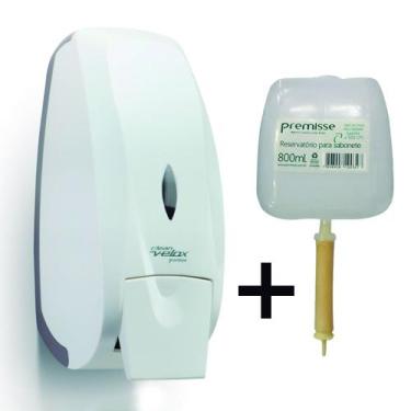Imagem de Saboneteira sabonete liquido suporte dispenser refil e reservatório 80