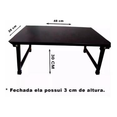 Imagem de Mesa Suporte Multiuso Usar Na Cama Notebook Café da Manhã 30cm De Altu