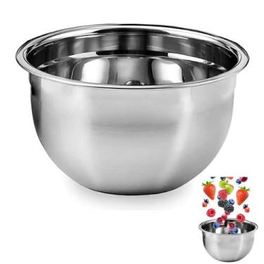 Imagem de Tigela Bowl Inox Bacia Cumbuca Cozinha Casa Restaurante Lanchonete Rec