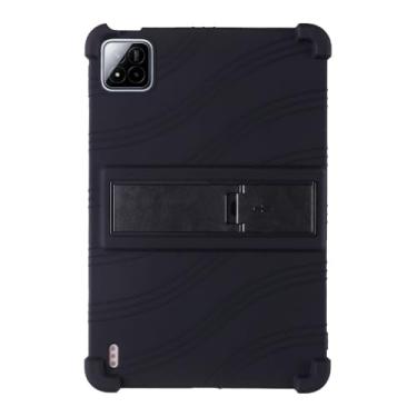 Imagem de QYiiD Capa para Xiaomi Pad 8/8 Pro 11,2 polegadas, leve, de silicone para crianças, capa protetora dobrável com suporte para tablet Xiaomi Pad8 de 11,2 polegadas, preta