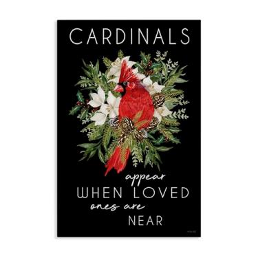 Imagem de Stupell Industries Cardinals Appear Seasonal Sentiment Canvas Wall Art, design por Cindy Jacobs, 91 x 61 cm
