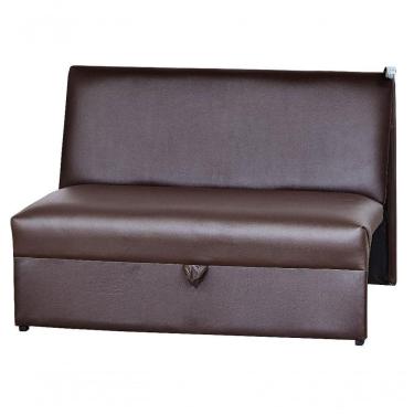 Imagem de Sofá Cama 2 Lugares Compacro Sem Braço 115 Larg Malu Matrix Sintetico Marrom