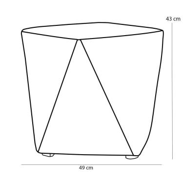 Imagem de Puff Ametista D02 Veludo Azul Oxford C-304