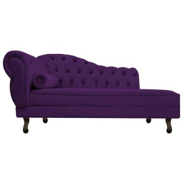Imagem de Recamier Diana 160cm Lado Direito Suede Roxo