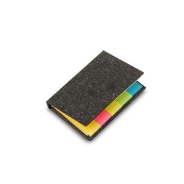 Imagem de Caderno A5 com Capa Dura, 80 Folhas Pautadas, Material Sintético, Suporte para Caneta, Elástico, Miolo Bege (Mini Caderno sticky Preto)