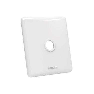 Imagem de Placa Com Furo Enerbras 1-2 Para Caixa 3 X 3 Branca