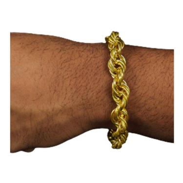 Imagem de Pulseira Elo Baiano 12mm Moeda Antiga Elu Baeano