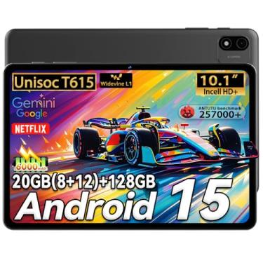 Imagem de Alphawolf Tablet Lpad2S Android 15 de 10 polegadas, 20 GB (8 + 12 GB expandido) RAM 128 GB ROM Processador Octa-Core, 5 MP + Câmera Dual HD de 8 MP, Widevine L1, WiFi 2,4 G/5G, bateria de 6000 mAh