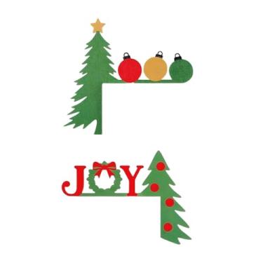 Imagem de KiBcsLic Placas decorativas de Natal para molduras de portas, fáceis de instalar, para decoração natalina de cozinha, lareira e sala de estar, Arvore de Natal