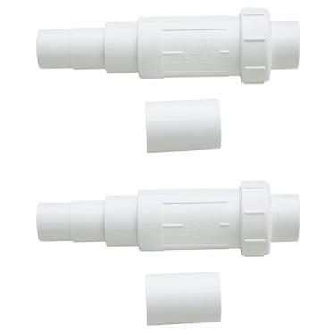 Imagem de LESSO Kit de reparo de tubos de PVC de 2,5 cm, acoplamento de reparo de acessórios de PVC de 2,5 cm para tubos de aterramento quebrados ou rachados, SCH40 branco (2 conjuntos)
