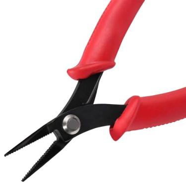 Imagem de GOLD DEER Alicate de nariz longo, garras serrilhadas, mini alicate de nariz de agulha, alicate de nariz de corrente, alicate de micro precisão para fazer joias, artesanato, miçangas, passatempo