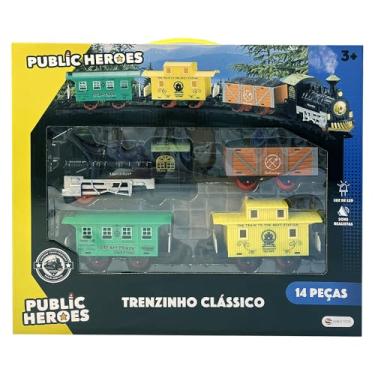 Imagem de TRENZINHO CLASSICO COM LUZ E SOM 14 PEÇAS SHINY TOYS