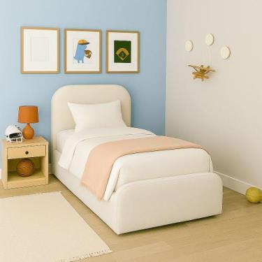 Imagem de Cama Infantil Masculina Tamanho Solteiro Estofada Luxuosa - Jasper Mov