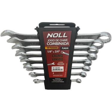 Imagem de Jogo De Chave Combinada 1/4``-3/4`` 8 Peças  408,0003  Noll