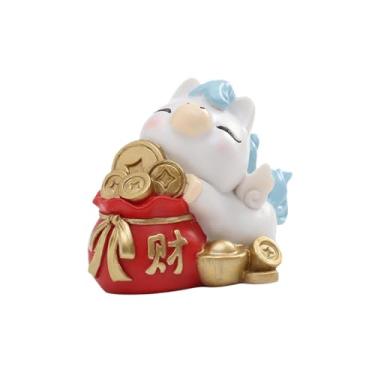 Imagem de Generic Estátua de Cavalo/Pônei Colecionável, Engraçada, Ornamento de Resina para o Ano Lunar Chinês de 2026, para Sala de Estar, Quarto, Adultos e, 7x3.5x5.8cm