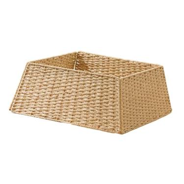 Imagem de Fenteer Saia para árvore de Natal, decoração de feriado, anel de árvore de Natal, capa inferior para casa, hotel, shopping, decoração de Natal, Marrom Claro