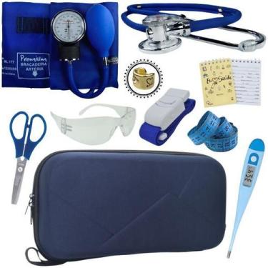 Imagem de Kit Enfermagem Com Case Premium Incoterm - Love Saude, AZUL P.A MED