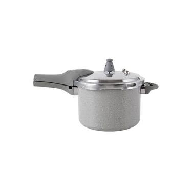 Imagem de Panela de Pressão Indução Brinox Antiaderente Ceramic Life 4,2 L Marble Blend Cinza Claro Cinza