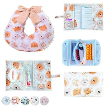Imagem de Porta Remédios Portátil + Porta Fraldas, lenço e Pomada + Almofada Amamentação + Porta Caderneta + Travesseiro Anatômico(COALA)