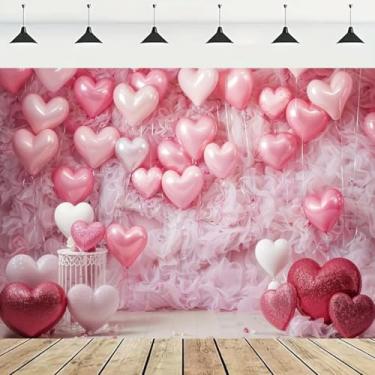 Imagem de Coração rosa, 14 de fevereiro, fundo fotográfico, coração vermelho, feliz dia dos namorados, decoração de festa, casamento, chá de panela, aniversário, dia das mães, fundo de chá de bebê (18 x 1,5 m)