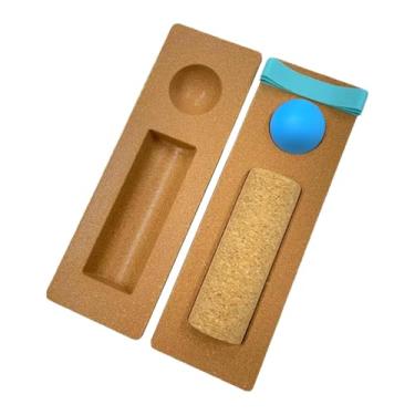 Imagem de Fenteer Prancha de Equilíbrio de Cortiça com Bola para Fortalecimento Dos Pés, Ideal para Exercícios de Pilates E Fitness.