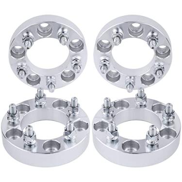 Imagem de DCVAMOUS 4 peças adaptadores de roda 14 x 120,65 a 14,75 cm com parafusos de 1,25 cm compatíveis com Jeep Ford 5 Lug 5 x 114,3 a 5 x 120,65 para Wrangler Cherokee Liberty Taurus Explorer Ranger (aro de 5 x 4,75 no carro 5 x 4,5 cm)