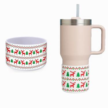 Imagem de Coaster Bota de silicone de Natal para acessórios Stanley Cup, garrafa de água protetora, manga inferior, garrafa de copo com tampa inferior antiderrapante, garrafas esportivas