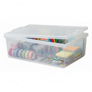 Imagem de Caixa Organizadora Plástica Transparente 9 L com Tampa e Travas – Empilhável, Resistente – Ideal para Quarto, Banheiro, Lavanderia, Despensa e Armazenamento Multifuncional (Itens Pequenos e Médios)