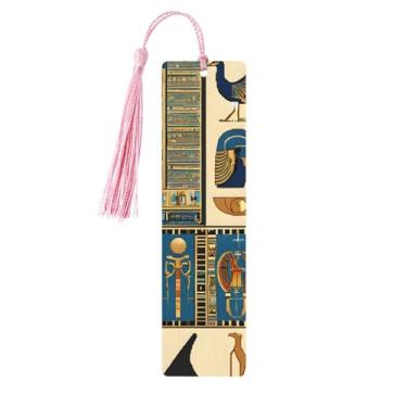 Imagem de Marcadores de página personalizados de madeira da série Tribo do Egito Antigo, acessórios exclusivos para livros para homens e mulheres, atende a todas as necessidades dos amantes de livros