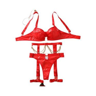 Imagem de Conjunto De Lingerie Sexy Para Noite De Balada Para Mulheres, 4 Peças 