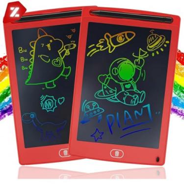Imagem de Lousa Mágica LCD Tablet de Escrita e Desenho com Cores e Tamanhos Especiais – Educativos e Divertidos (Vermelho, 8,5 polegadas)