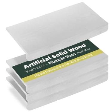 Imagem de Forro de prateleira de madeira MDF resistente de 91,4 cm x 30,5 cm, 4 peças, painéis sólidos sem odor, capas de rack de arame de 0,6 polegadas de espessura para armazenamento de despensa, armário e