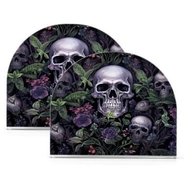 Imagem de Wassud Porta-guardanapos de acrílico de cabeça, dispensador de guardanapo de papel moderno em forma de U para mesa, cozinha, sala de jantar, bancada 2 peças (comporta 50-60 guardanapos)