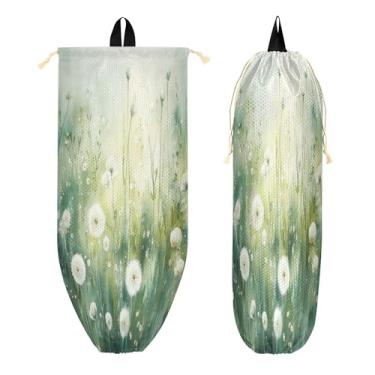 Imagem de xigua Suporte de parede para saco de plástico de flores silvestres em aquarela com cordão, 1 pacote, reutilizável para decoração de bolsas, meias, roupas íntimas e gravatas