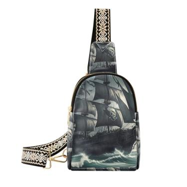 Imagem de CEBUGI Bolsa tiracolo de couro grande pequena para mulheres, pochete transversal para trilhas, viagens ao ar livre