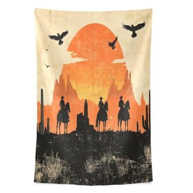 Imagem de STAYTOP Tapeçaria de parede ocidental vintage para decoração de casa decoração de dormitório sala de estar quarto tapete de parede (90 × 60 pol)