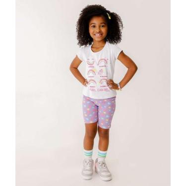 Imagem de Conjunto Infantil Estampa Arco- íris Tam 4 a 10-25129 - VTL, Branco, 8
